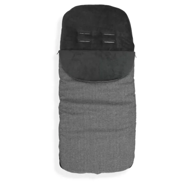 Toddler Stroller cosytoes Buggy Footmuff XXL Tall Wide grey MELANGE /char fleece