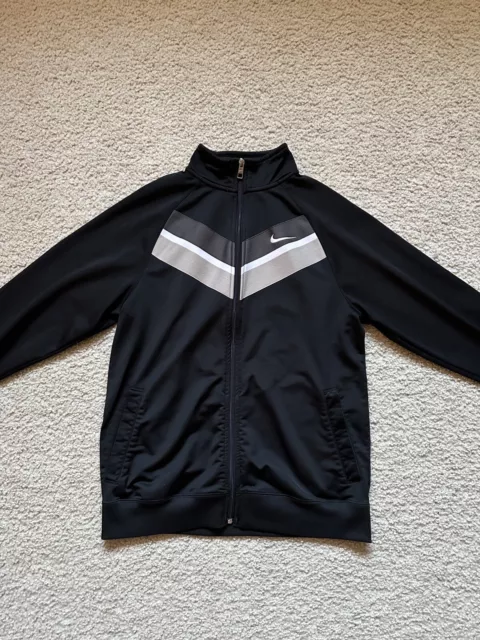 NIKE Soccer / Track Full Zip Up Jacket  Boys XL Black