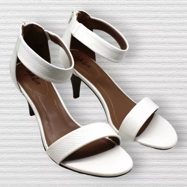 Style & Co Paycee Two-Piece Dress Sandals Women S Shoes White