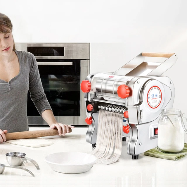 US 110V Electric Pasta Maker Noodle Machine Dumpling Skin Maker 550W 3/9mm 2/6mm