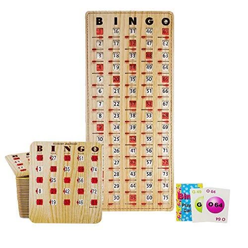 Jam-Proof Bingo Cards with Sliding Windows, 25 Reusable Bingo Shutter Cards,