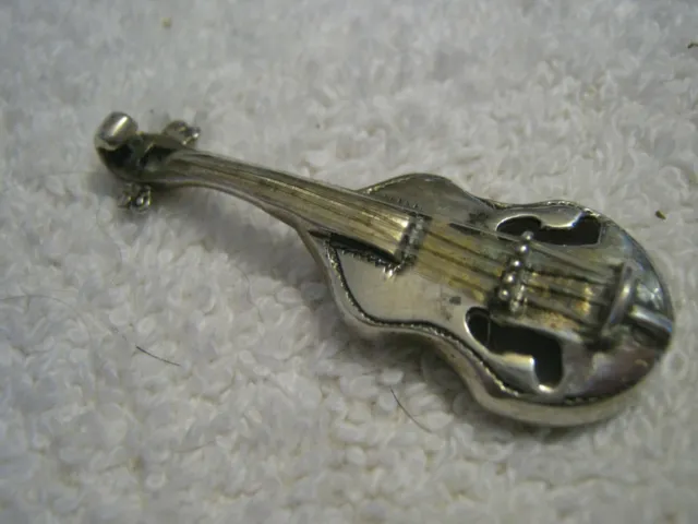 Miniature 2"  European 800 Silver CELLO or BASE w/ 4 Nylon Strings PLEASE LQQK