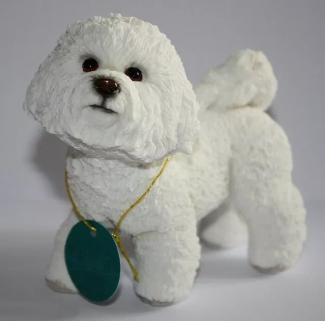 Small White Bichon Frise Ornament Figurine BNIB Bichon Frise Dog Statue Gift