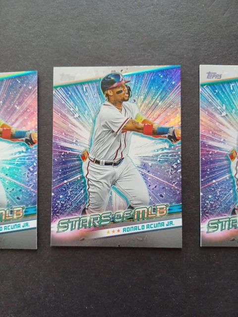 RONALD ACUNA JR 2024 Topps Stars of MLB 3 card lot Atlanta Braves 1.99