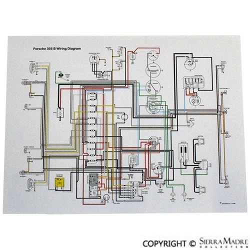 FULL COLOR WIRING Diagram, Porsche 356B T6 (6263) £57.26 PicClick