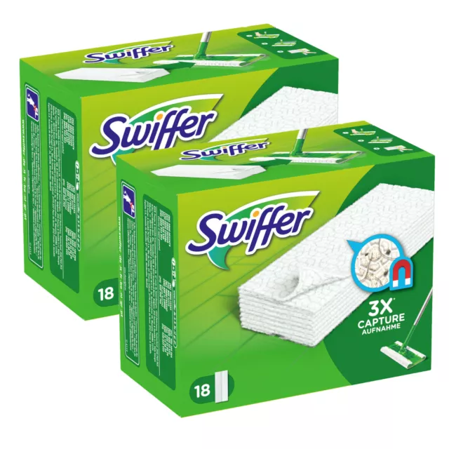 Swiffer Sèche Chiffons de Plancher pour Lave-Sol Recharge 2x18 Pièce