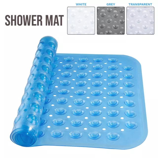 Non Slip Bath Mat Extra Large Bathtub Anti-Mold Rubber Shower Mat Strong Suction