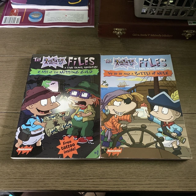 The Rugrats Files - A Time Travel Adventure 2 Book Lot Books #1 & #2 Of Series