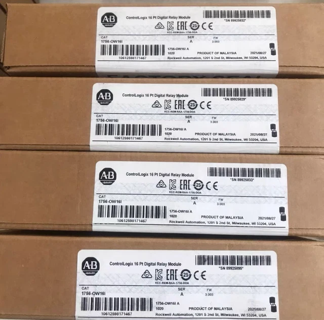 New Factory Sealed AB 1756-OW16I /A ControlLogix Digital Relay Module 1756OW16I