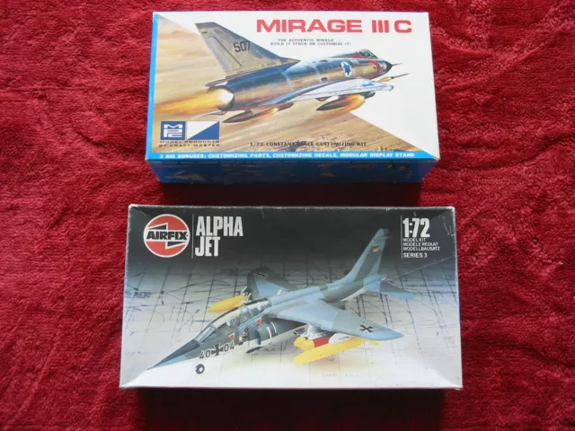 MPC MIRAGE III C AIRFIX DASSAULT ALPHA JET 1/72 lot