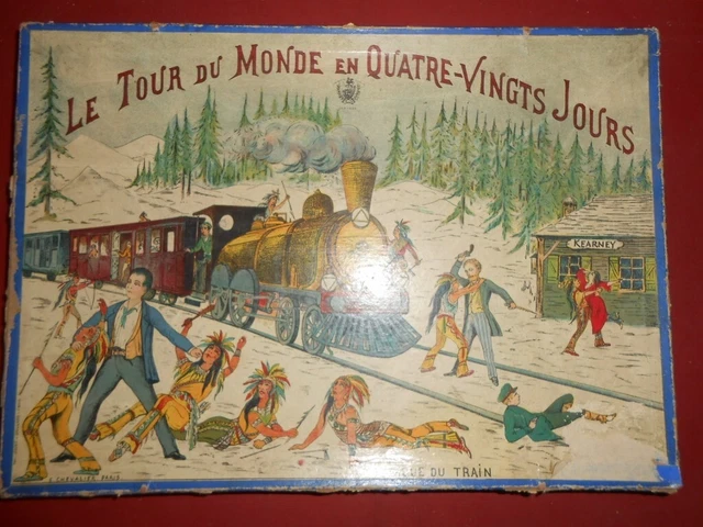ANCIEN PUZZLE LE tour du monde en 80 jours Jules Verne E Chevalier ...