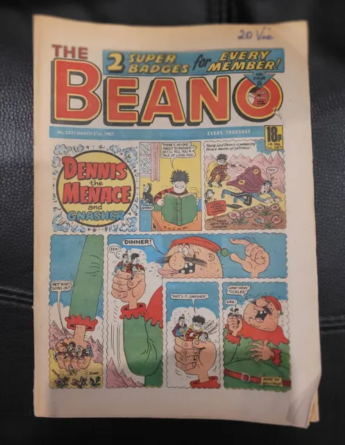 The Beano Issue No 2331 March 21 St 1987 Comic