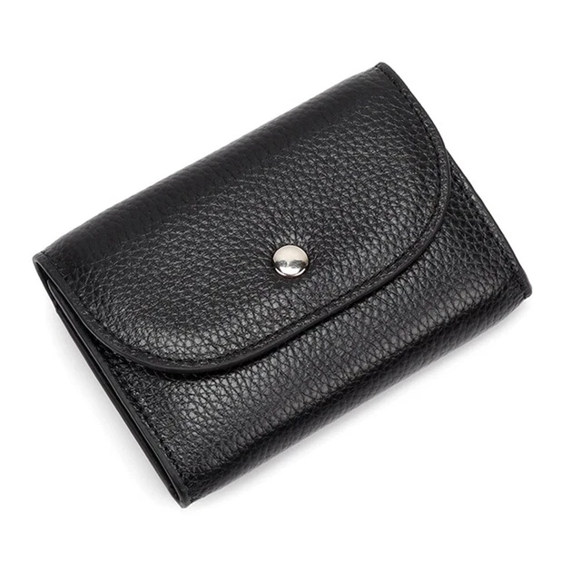 Borsa per monete in pelle poliuretano mini borsa per monete grande capacità strato testa pelle di mucca multi Q4G7