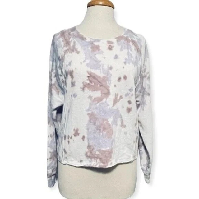 NWT Pink Rose Tie Dye Juniors Sweatshirt Top Sweater Size Large