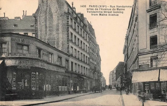 PARIS  XIVe - Rue Vandamme prise de l'Avenue du Maine