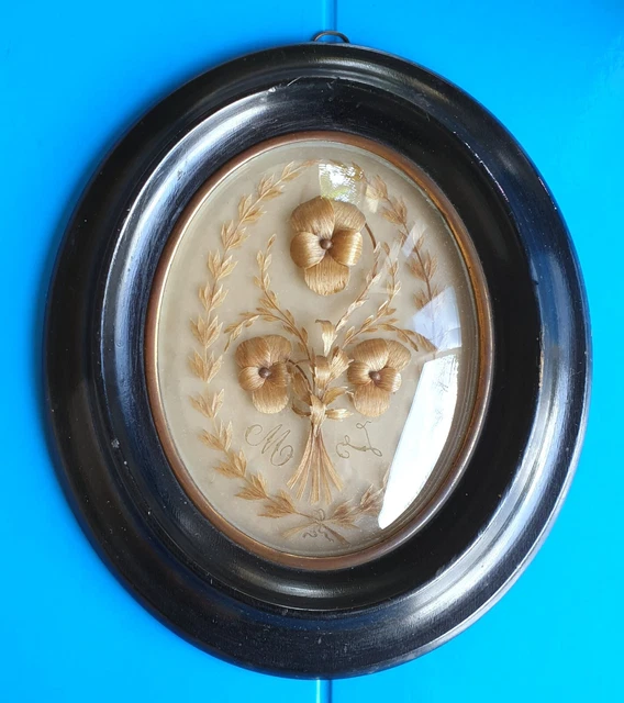 Broche Médaillon Ancienne Napoléon III - Souvenir De Défunt En Argent