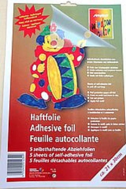 Window Color 5 Blatt Blanko Haftfolie selbstklebend Wiederverwendbar Window Color 5 Blatt Blanko Haftfolie selbstklebend Wiederverwendbar