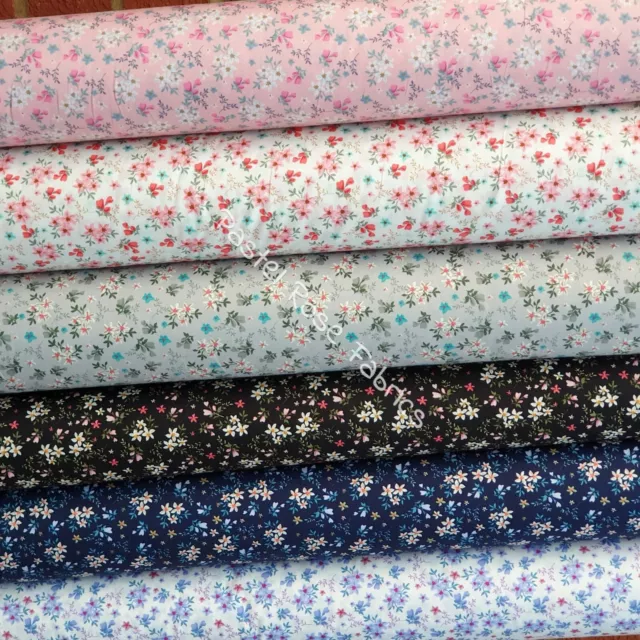 Spring Ditsy Betsy Floral 100% Cotton Fabric ~ FQ Metre | Quilting sewing crafts