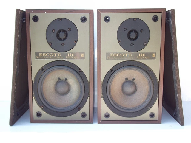 VINTAGE SCOTT 166 SPEAKERS £55.00 - PicClick UK