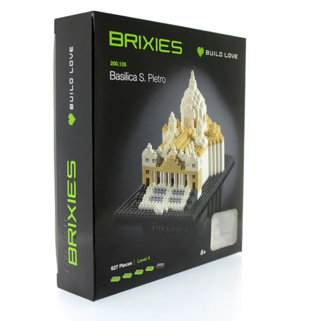 Brixies Basilica S.Pietro 200.135 nanoblock nano Brick mantoncino Kit 474 pietre 2