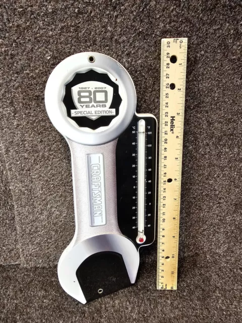 Craftsman 80 YEARS SPECIAL EDITION Metal Wall Thermometer For Shop Garage WRENCH