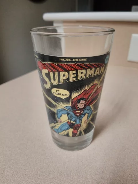 DC Comics Superman Collectible Pint Glass - Excellent Condition
