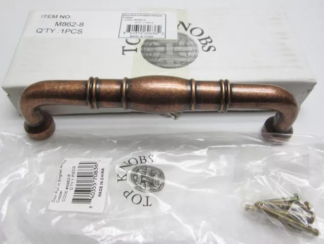 NEW Top Knobs NORMANDY 8" c-c HANDLE APPLIANCE DOOR PULL, Antique Copper Finish