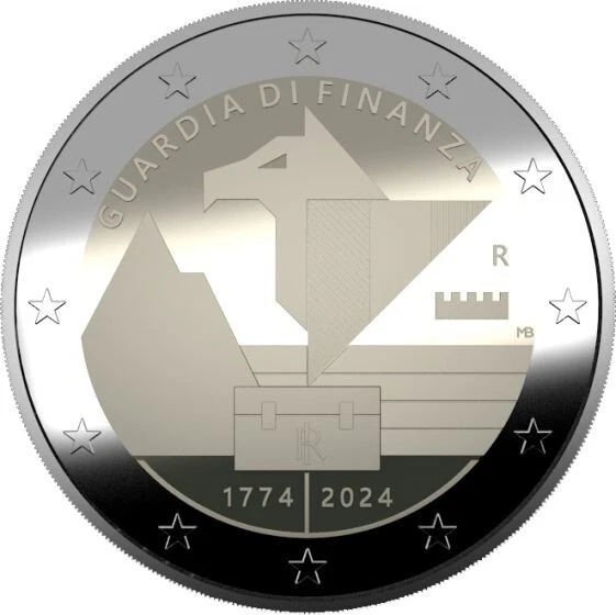 2 EURO COMMEMORATIVI Italia 2024 Guardia Di Finanza Proof Pp