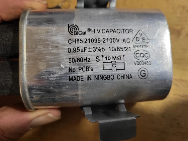 Condensatore Alta Tensione CH85-21098 Condensatore Alta Tensione Per Forno A Microonde - Modello CH85-21098 - 2100VAC 0.98uF - Ricambio Originale Condensatore Alta Tensione Microonde - Foto 6