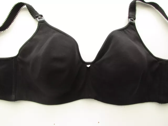 Cake Lingeries 24-1016 Dark Croissant Seamless Spacer Nursing Black Bra 36D $65