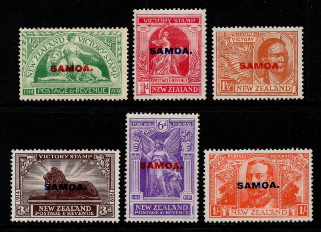 Samoa 1920 Victory Set, Sg 143/148, Fine Mint, Cat. £38