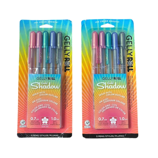 Sakura Gelly Roll Gel Pens 05/08/10 Bright White Ink Blister Pack