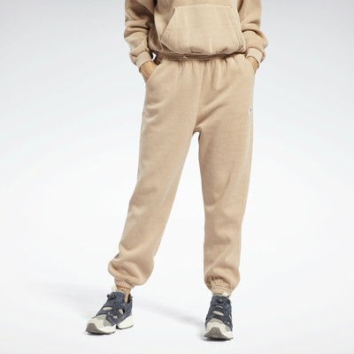 Braun Reebok Studio Femmes Loisirs Entraînement Polaire Jogging GU5809 Braun Neuf 