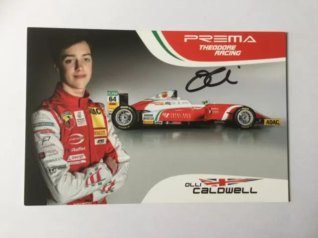 Autogramm OLLI CALDWELL (GB/UK)-Prema Theodor Racing-original signiert-AK