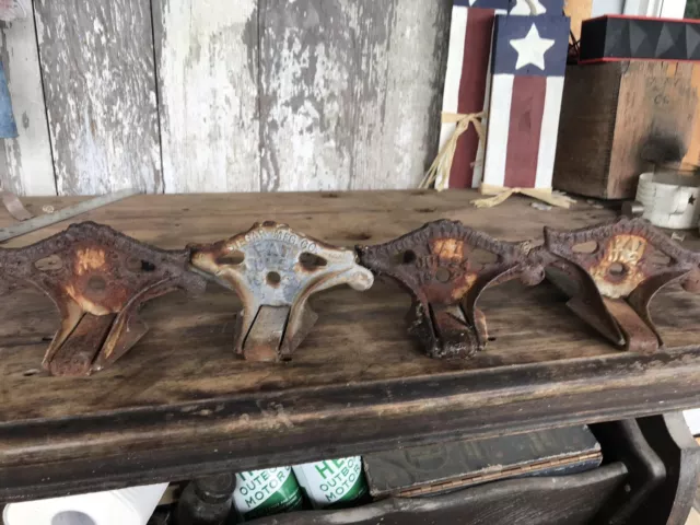 Lot of 4 Vintage Cast Iron Snow Birds Roof Guards, Architectural Salvage,Siegar