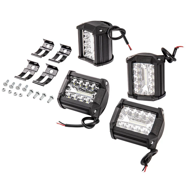 6000K 4'' 3-ROWS LED Work Light Bars Mounting Bracket for Pickup for Wagon