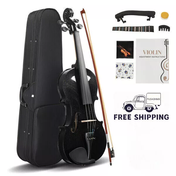 Best-Selling 4/4 Violin Set for Adults Beginners Students with Case+Violin+Bow