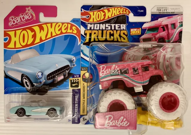 HOT WHEELS BARBIE Ultimate Camper Monster Truck Barbie 1956 Blue Corvette New 24.95 PicClick AU