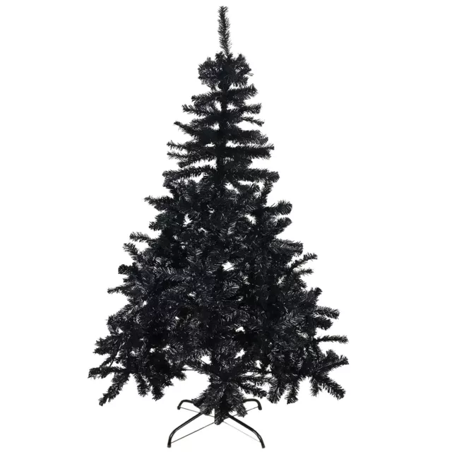 Weihnachtsbaum künstlicher Tannenbaum Christbaum 150 cm Schwarz inkl Ständer