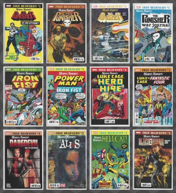 Marvel Knights True Believers #1 Punisher Daredevil Luke Cage Iron Fist Choice