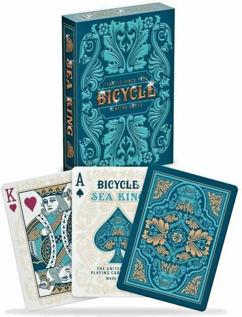 Bicycle Playing Cards SEA KING Deck Premium Foil Embossed Tuck Case