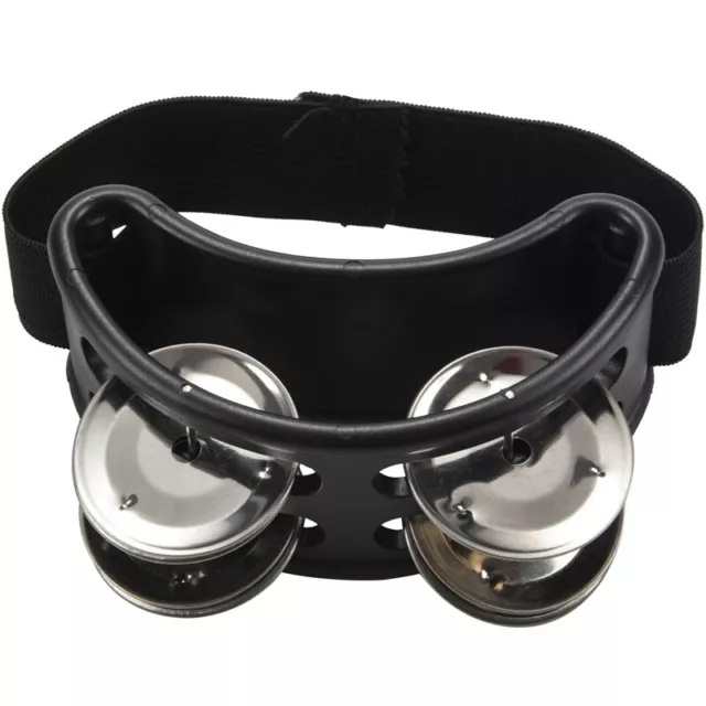 5X(Percussion Foot Tambourine with Metal Jingles, Black Q5N4)3790