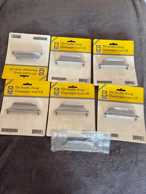 Pella Double-Hung Window Sash Lift – Champagne Finish, Tilt Design, Easy-Clean Replacement Part