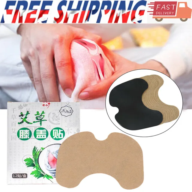 12/24/36PC Wormwood Moxa Hot Moxibustion Knee Pain Relief Patch Plaster Stickers