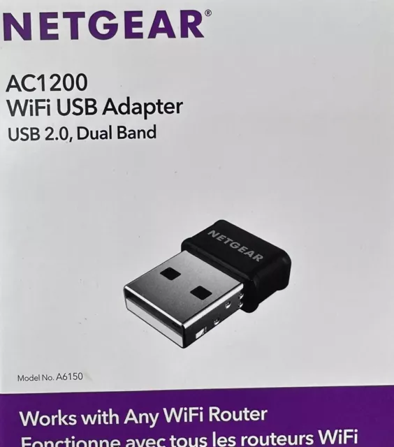 Netgear A6150 AC1200 Dual Band wifi Nano Adapter - Free Post