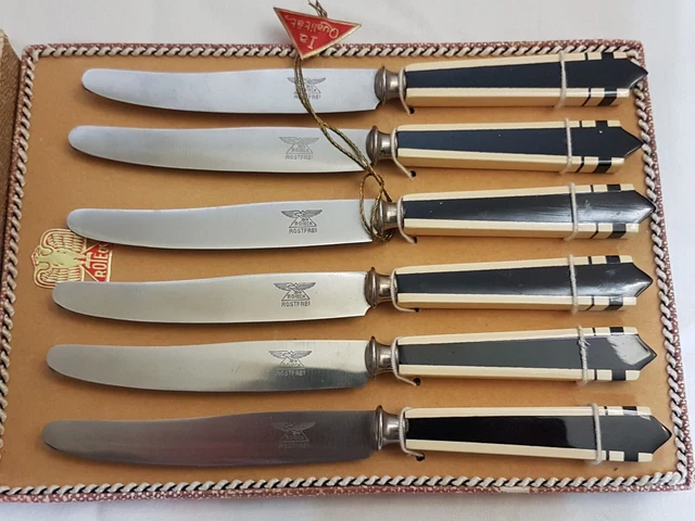 Art Deco Bakelit 6 Obstmesser Vintage in sehr schönem Zustand unbenutzt
