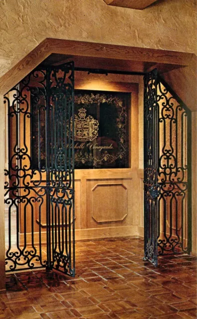 Postcard Washington State Chateau Ste Michelle Tasting Room Entrance Gates