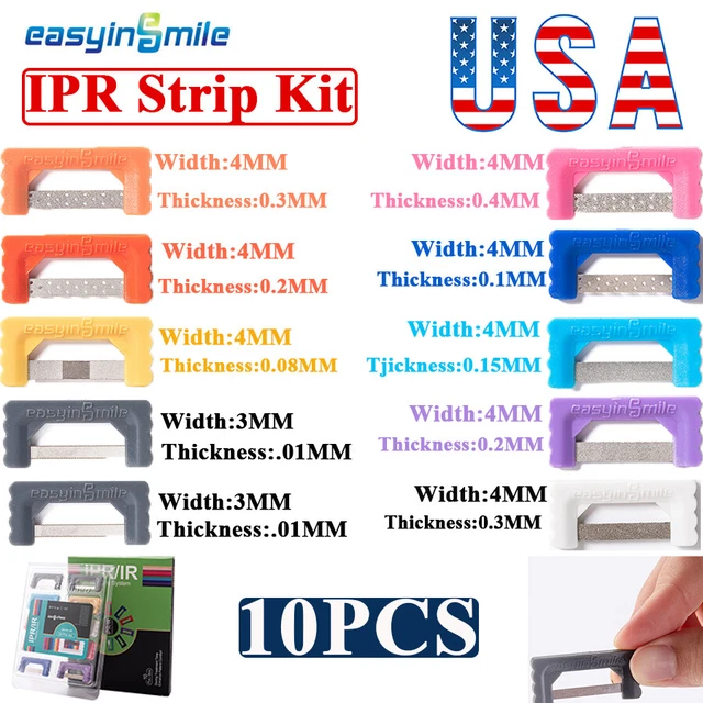 10PC Dental Interproximal Strip IPR Reduction Enamel Polishing Strip Orthodontic