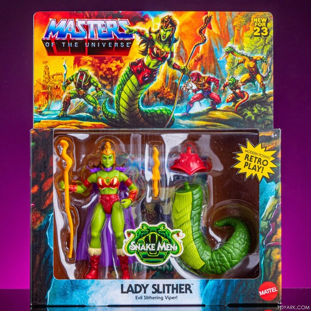 Slithe Action Figure MOTU MASTERS OF The Universe Origins Modellino Slither IN MANO Serpente ...