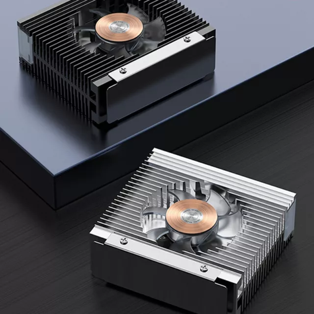 ARGB Aluminum Alloy M.2 SSD PWM Dual Fans Cooler Cooling Heat Sink M.2 NVMe 2280
